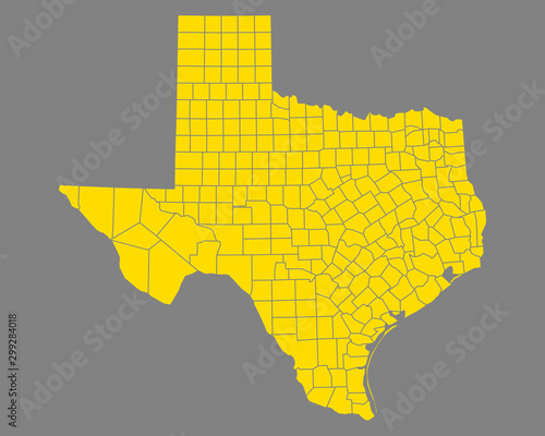 Karte von Texas