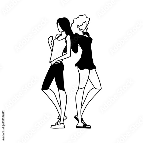 Supermodels avatar women vector design