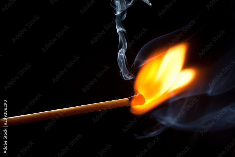 Fototapeta premium Burning match