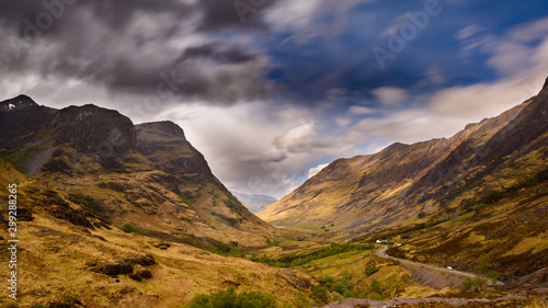 Obraz na płótnie Panorama from the Three Sisters in Glencoe, Highlands in Scotland