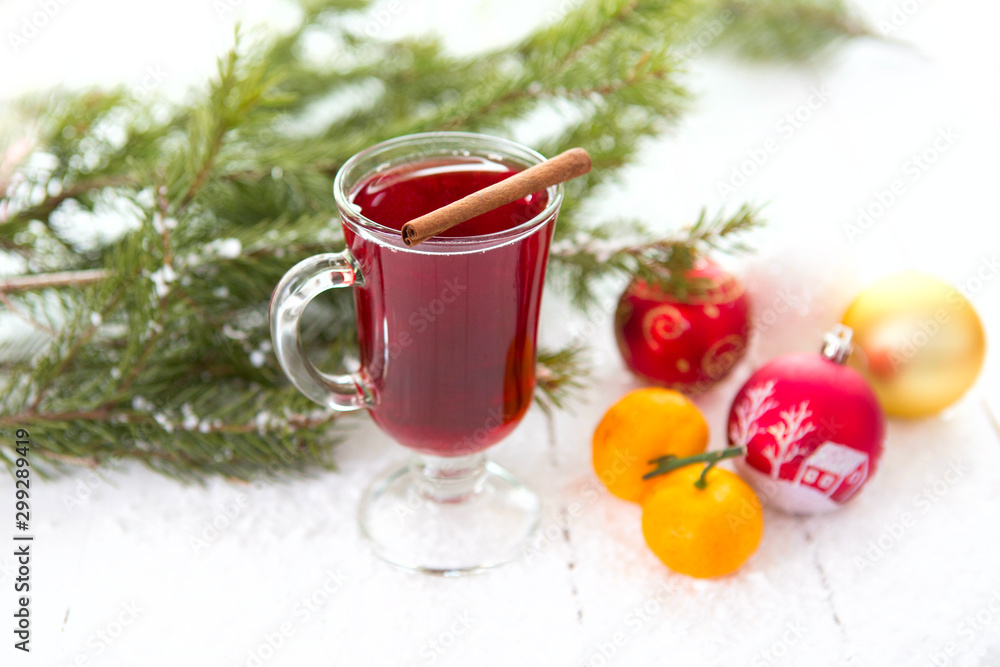 Mulled wine with spices on a table isolated Mulled wine with spices on a table isolated