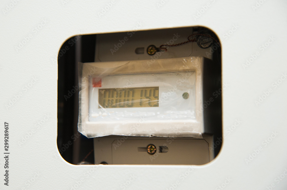 Fototapeta premium Watthour meter of electricity for use in home appliance