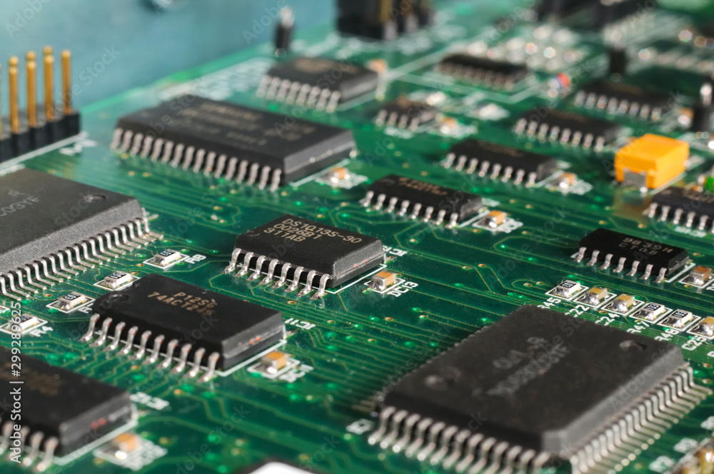 Large green PCB microcircuit board Large green PCB microcircuit board