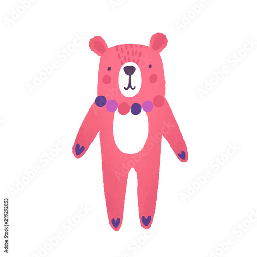 Teddy bear flat vector illustration