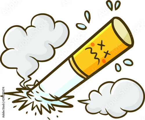 Funny and cute smoke expression while being turned off