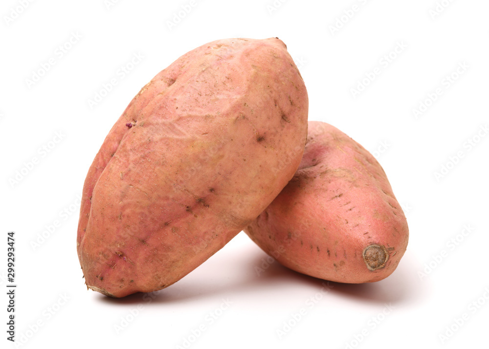 sweet potatoes on the white background sweet potatoes on the white background