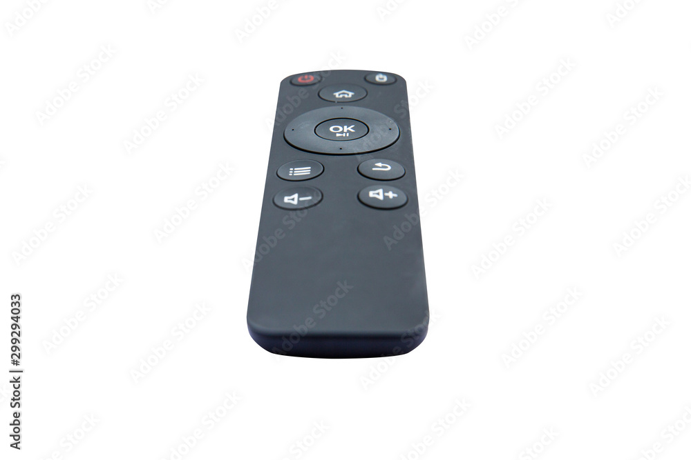 android set top box TV remote control isolated on white background android set top box TV remote control isolated on white background