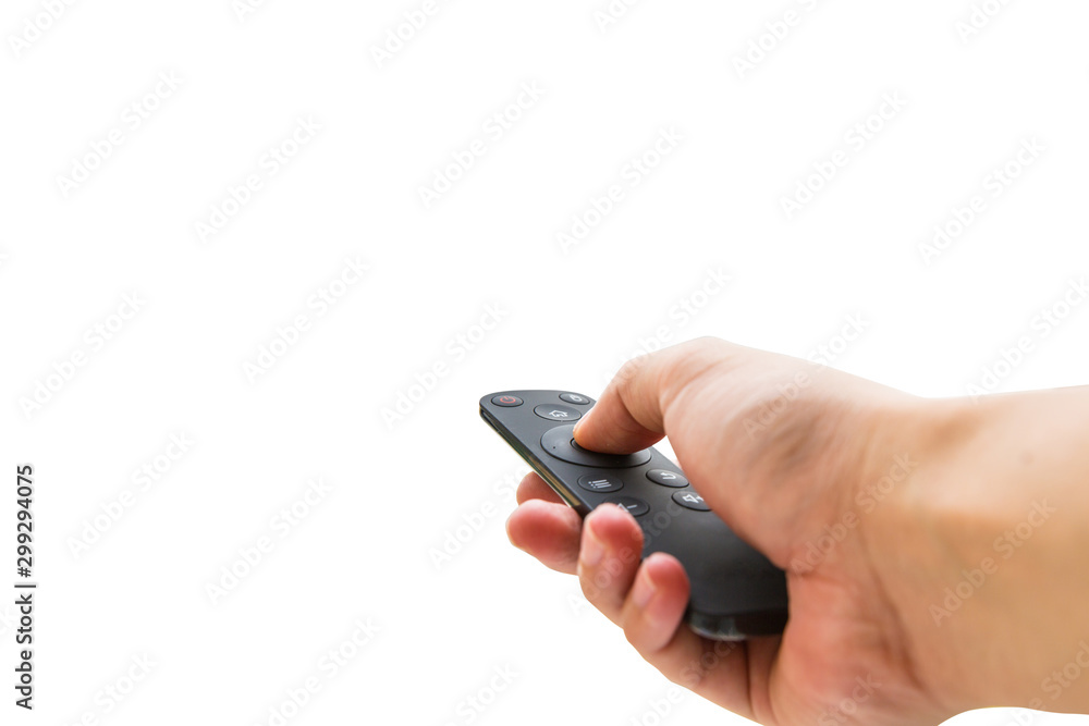 android set top box TV remote control isolated on white background android set top box TV remote control isolated on white background