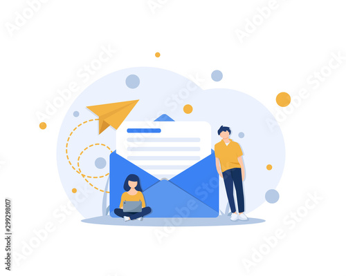 Email and messaging,Email marketing campaign,Working process, New email message