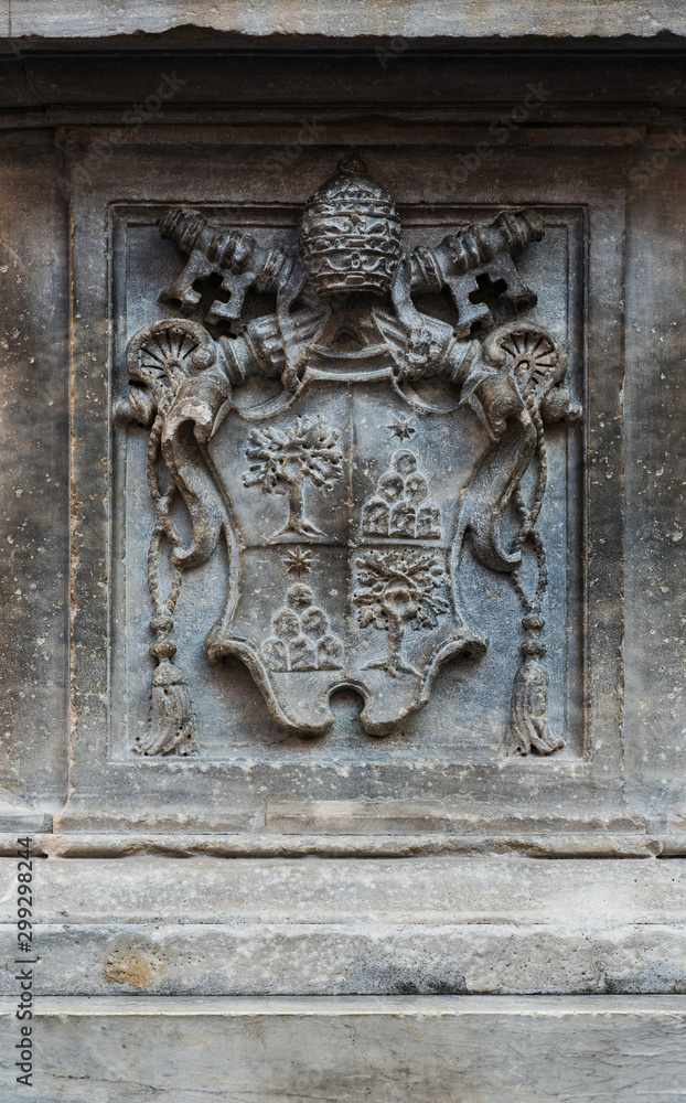 Vatican symbol bas-relief