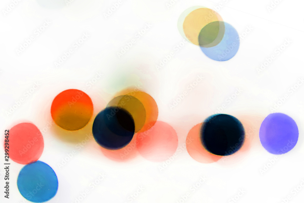 Abstract circle bokeh backgrounds, Colorful bokeh isolated on white background
