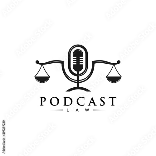 Podcast law logo design for podcast