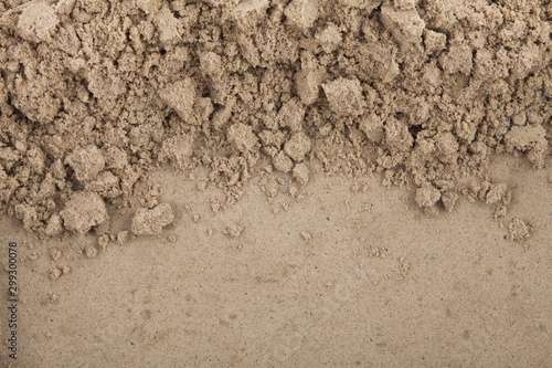 Wet construction sand as a background