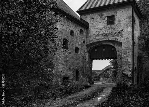 old dark archway in a castle