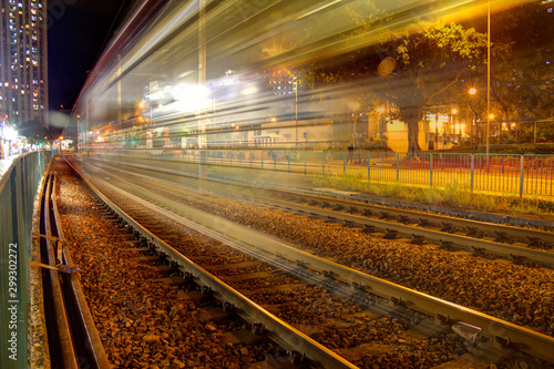 Speedy Train Transparent Light Trails