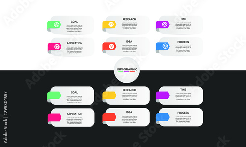 vector modern step Infographic stack chart design with icons and 6 options or steps. for business concept. Can be used for presentations banner, workflow layout, process diagram, flow chart