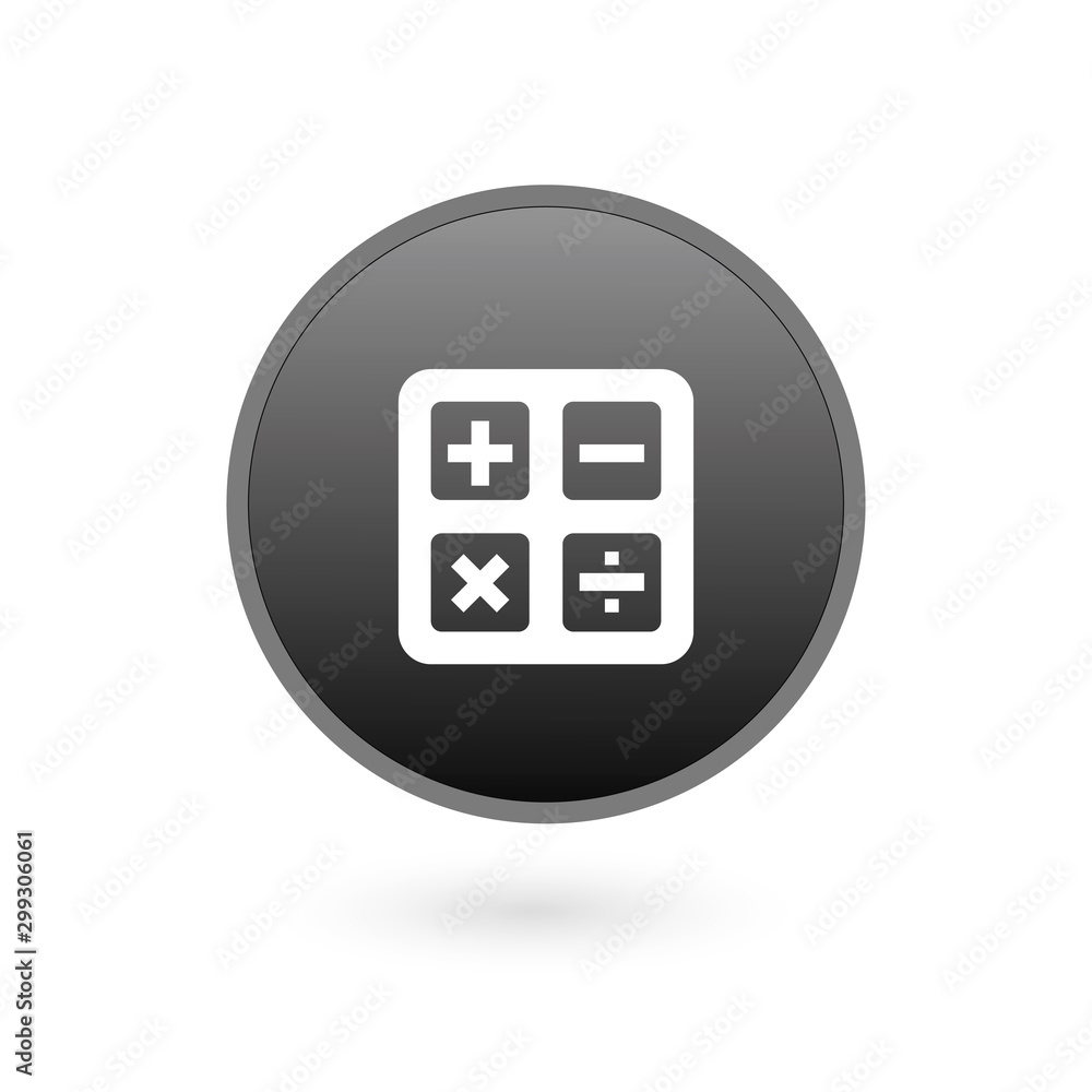 Calculator icon, black isolated vector illustration on white background. Calculator icon, black isolated vector illustration on white background.