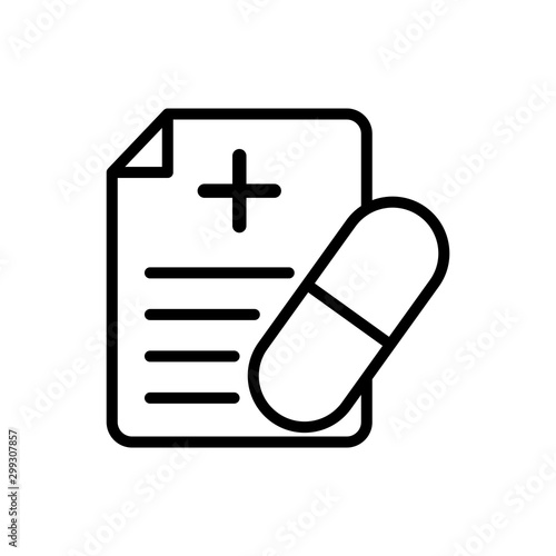 Medical sheet icon vector design template
