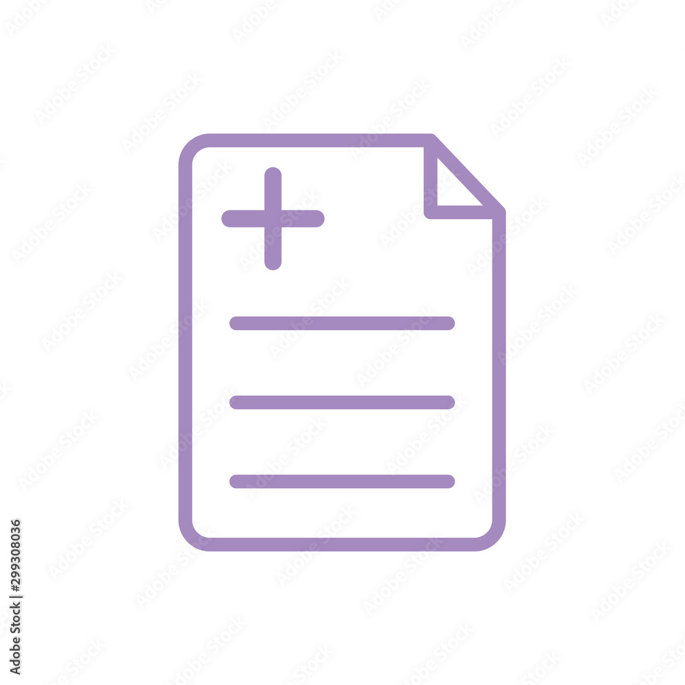 Medical sheet icon vector design template Medical sheet icon vector design template