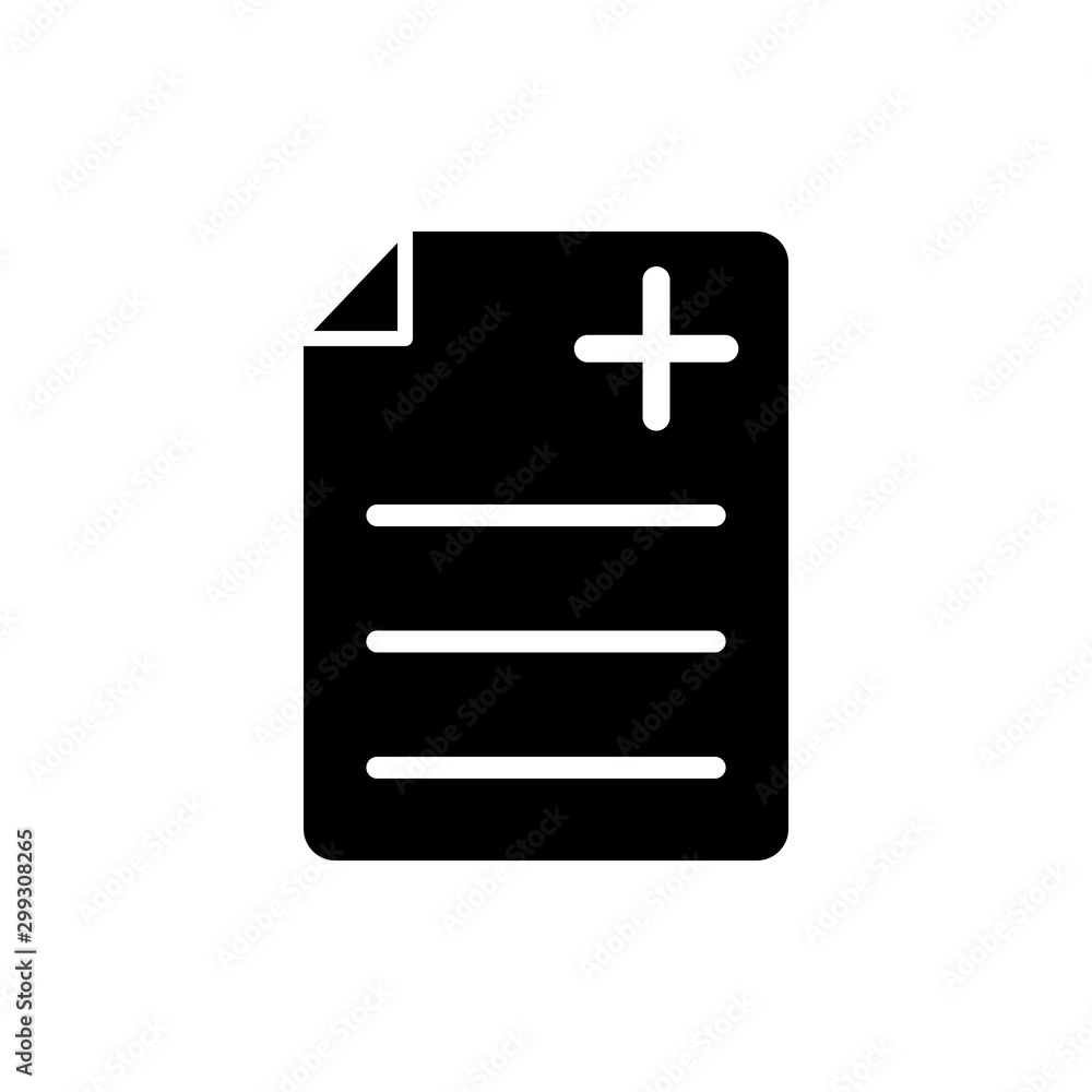 Medical sheet icon vector design template Medical sheet icon vector design template