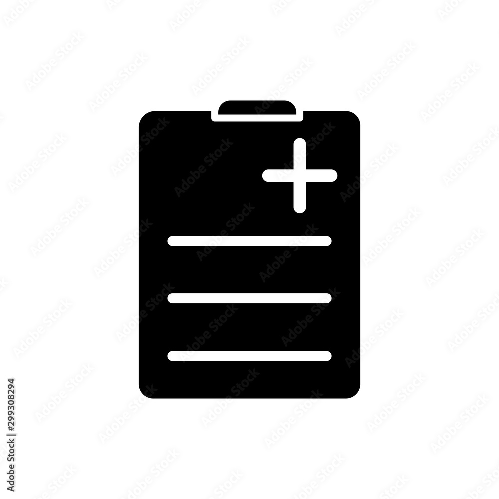 Medical sheet icon vector design template Medical sheet icon vector design template