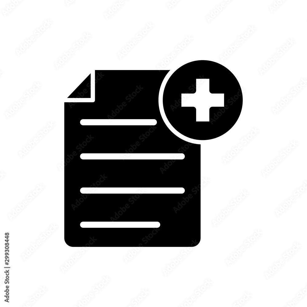 Medical sheet icon vector design template