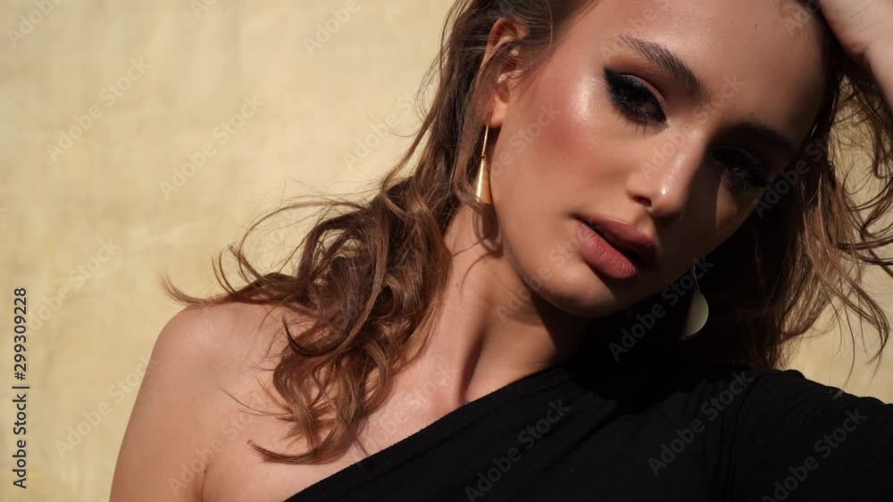 Beauty portrait of female face with natural skin Beauty portrait of female face with natural skin