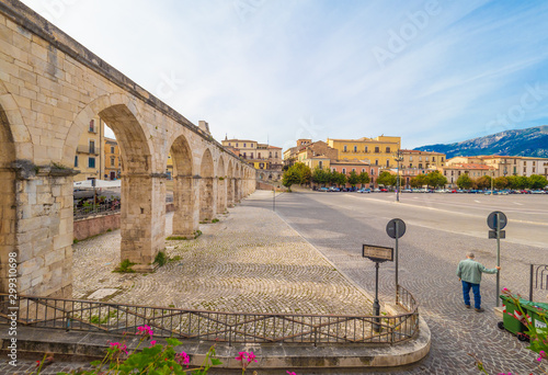 Sulmona (Abruzzo, Italy) - An artistic city in province of L'Aquila, in the heart of Abruzzo region, Majella National Park, famous for the production of comfits. Here the historical center.