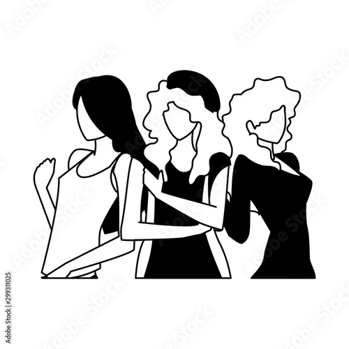 Supermodels avatar women vector design