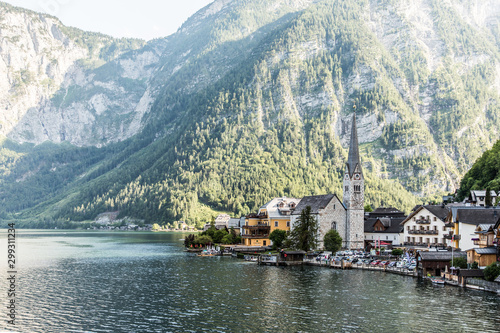 Wallpaper Mural Hallstadt, Austria - July 2019: Beautiful panorama of Hallstadt, Austria. Tourist destination. Torontodigital.ca