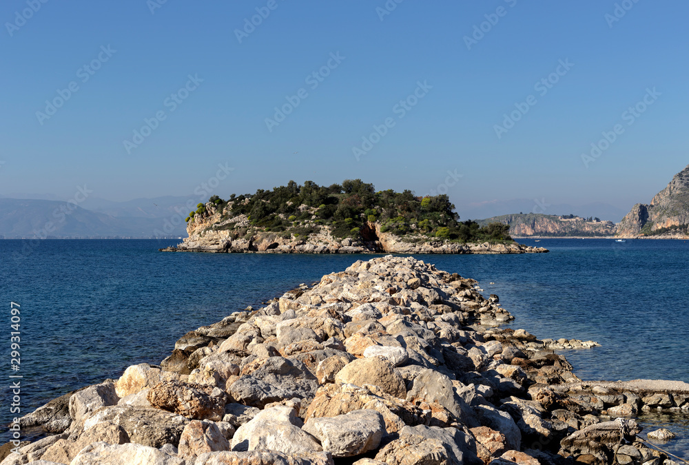 The small island in the sea (Greece)