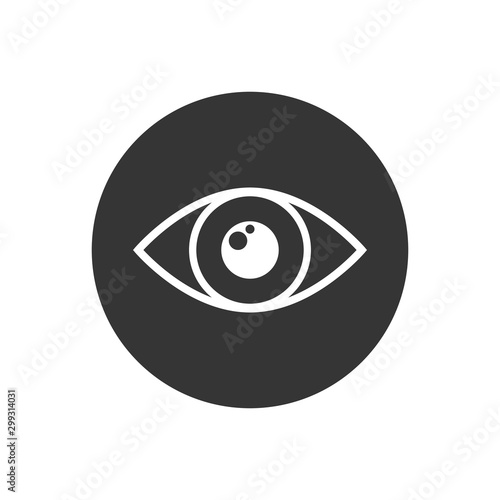 Eye icon vector, on white vector illustration flat style