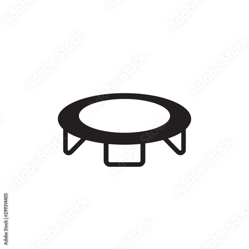 Jumping trampoline icon isolated on white background.