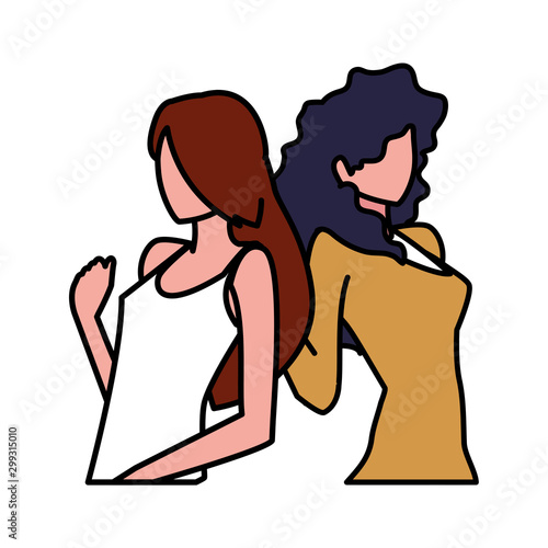 Supermodels avatar women vector design