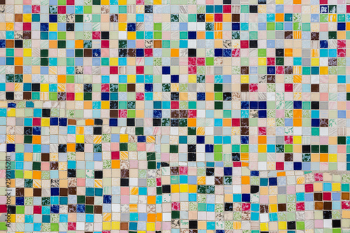 multicolored texture of square tiles