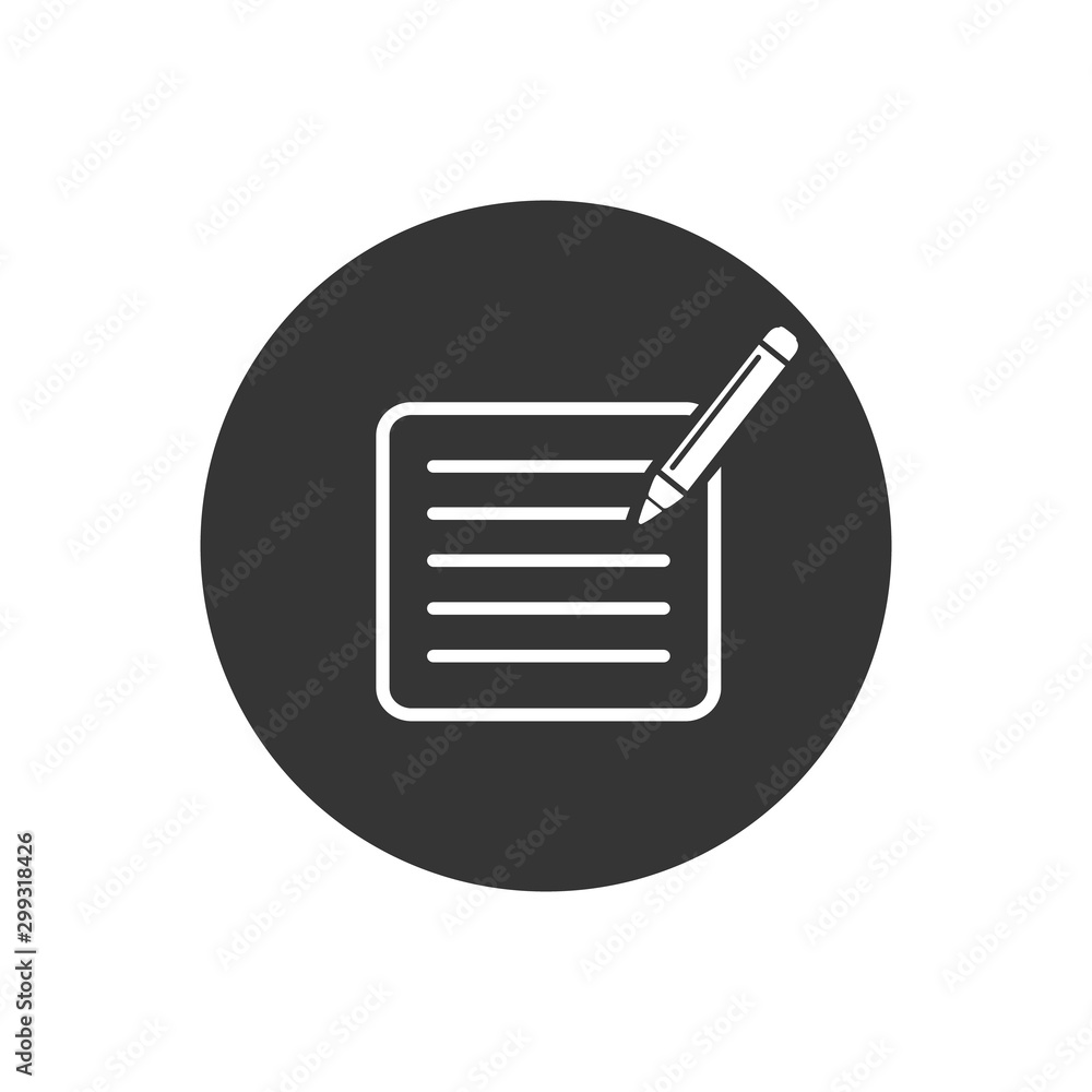 Writing feedback icon vector illustration flat style Writing feedback icon vector illustration flat style