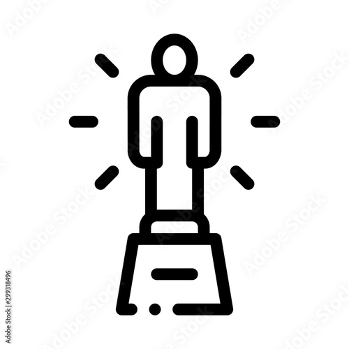 Statuette Human Talent Icon Vector Thin Line. Contour Illustration