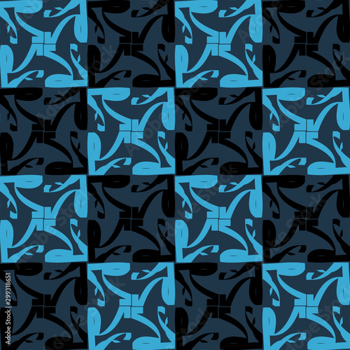 Bright monochrome pattern with openwork squares.