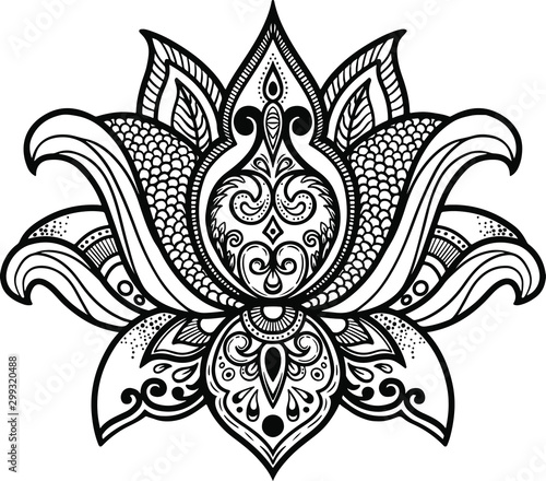 vector illustration of hand drawn mandala 