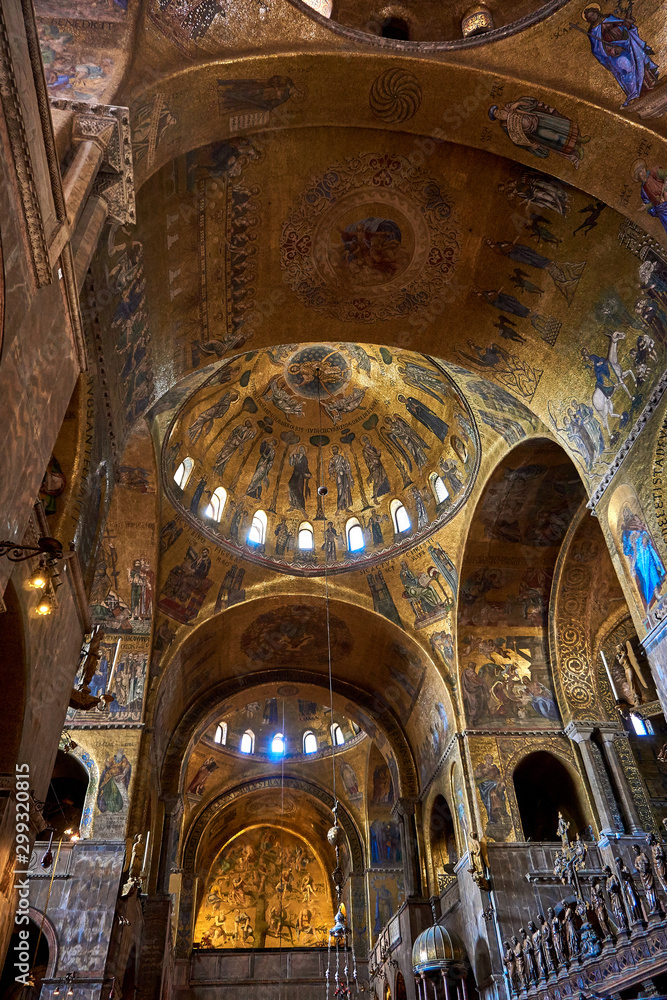 Saint Mark's Basilica inside Venice Italy