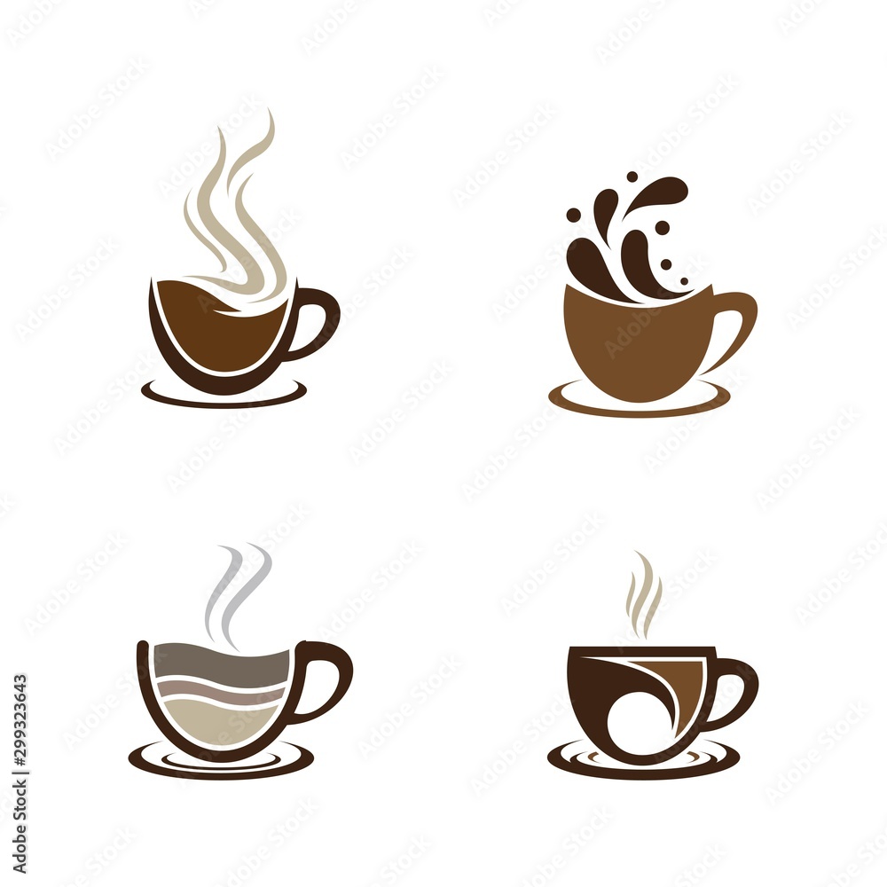 Coffee cup logo template vector icon Coffee cup logo template vector icon
