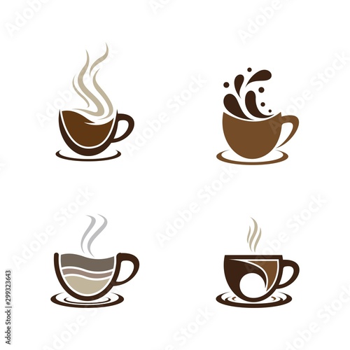 Coffee cup  logo template vector icon