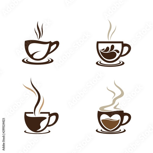 Coffee cup  logo template vector icon