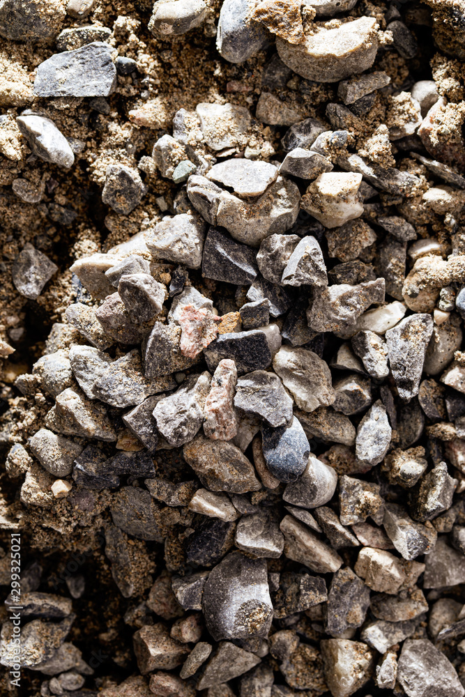 Crushed sand at a construction site