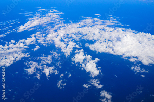 Black sea as background view from an airplane