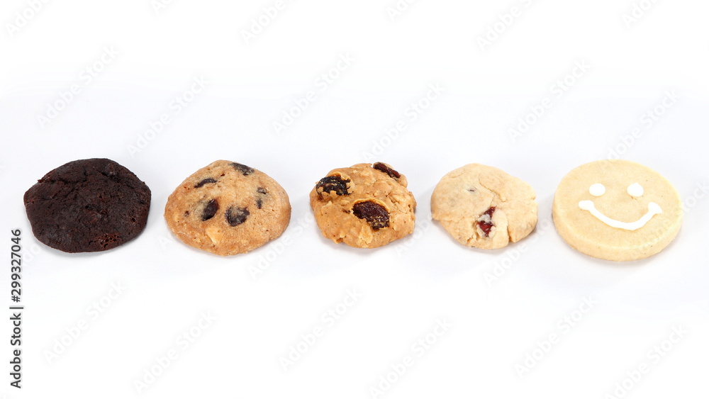 A cookie is a baked food that is typically small, flat and sweet. It usually contains flour, sugar and some type of oil or fat. It may include other ingredients such as raisins, oats, chocolate. A cookie is a baked food that is typically small, flat and sweet. It usually contains flour, sugar and some type of oil or fat. It may include other ingredients such as raisins, oats, chocolate.