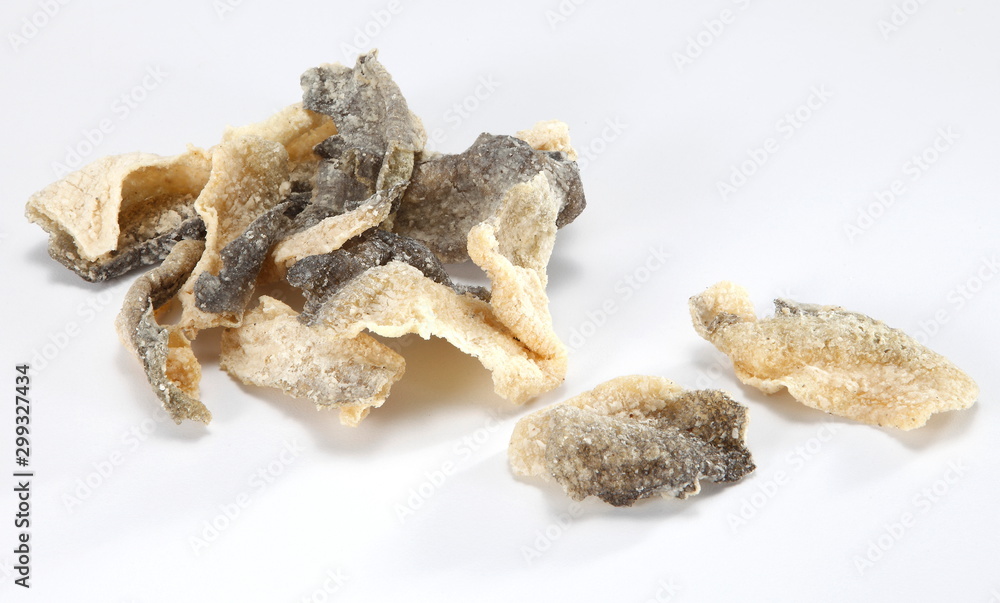 Fototapeta premium Deep-fried Fish Skin With Salted Egg Yolk