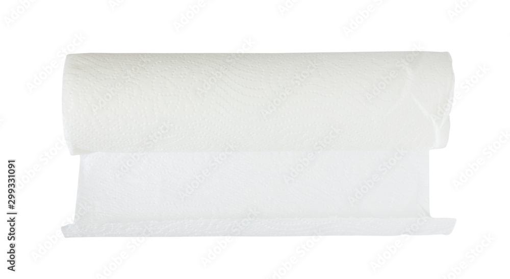 Paper towel roll, isolated on white Paper towel roll, isolated on white