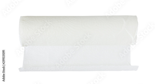 Paper towel roll, isolated on white