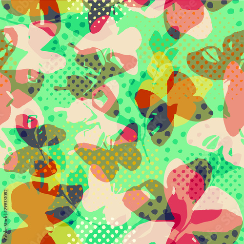 Butterflies and polka dots transparent seamless pattern. Watercolours butterflies in girlish pastel print.